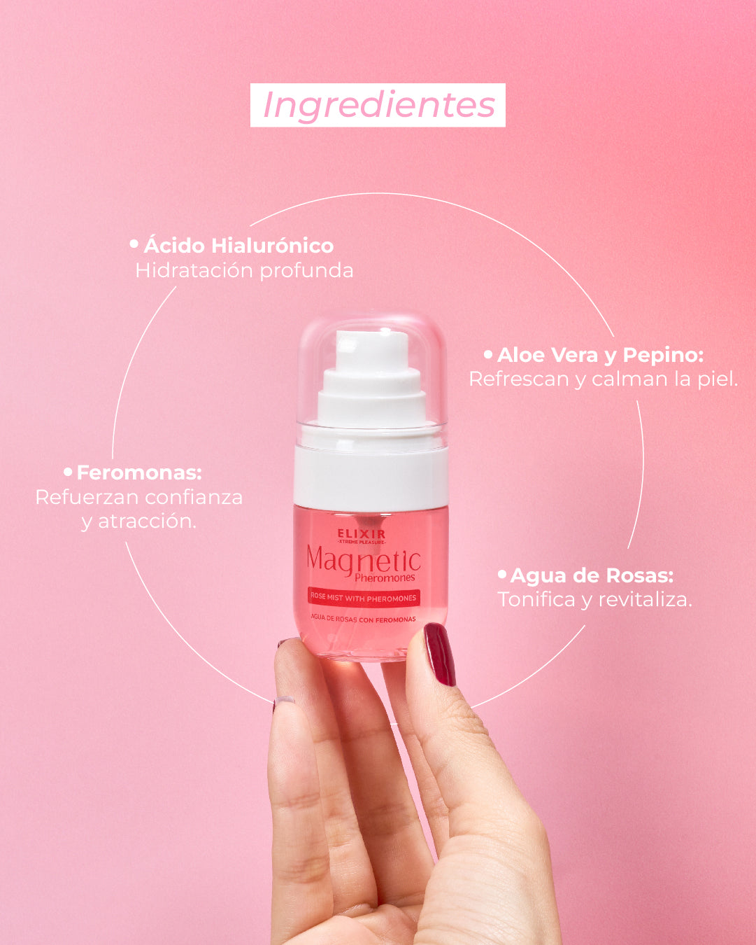 AGUA DE ROSAS CON FEROMONA MAGNÉTICA 30ml