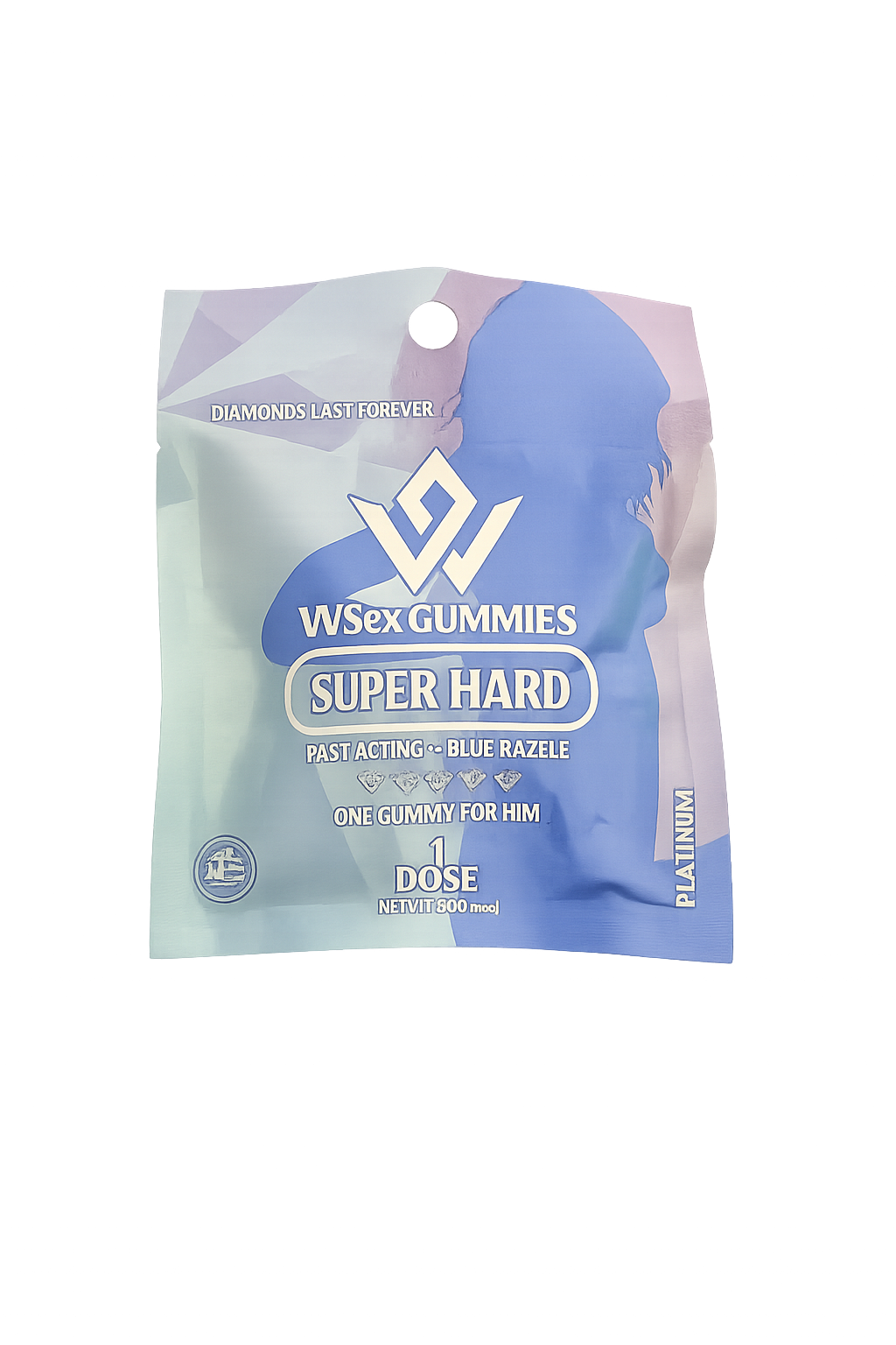 VVSex Gummies Super Hard – Blue Razzle