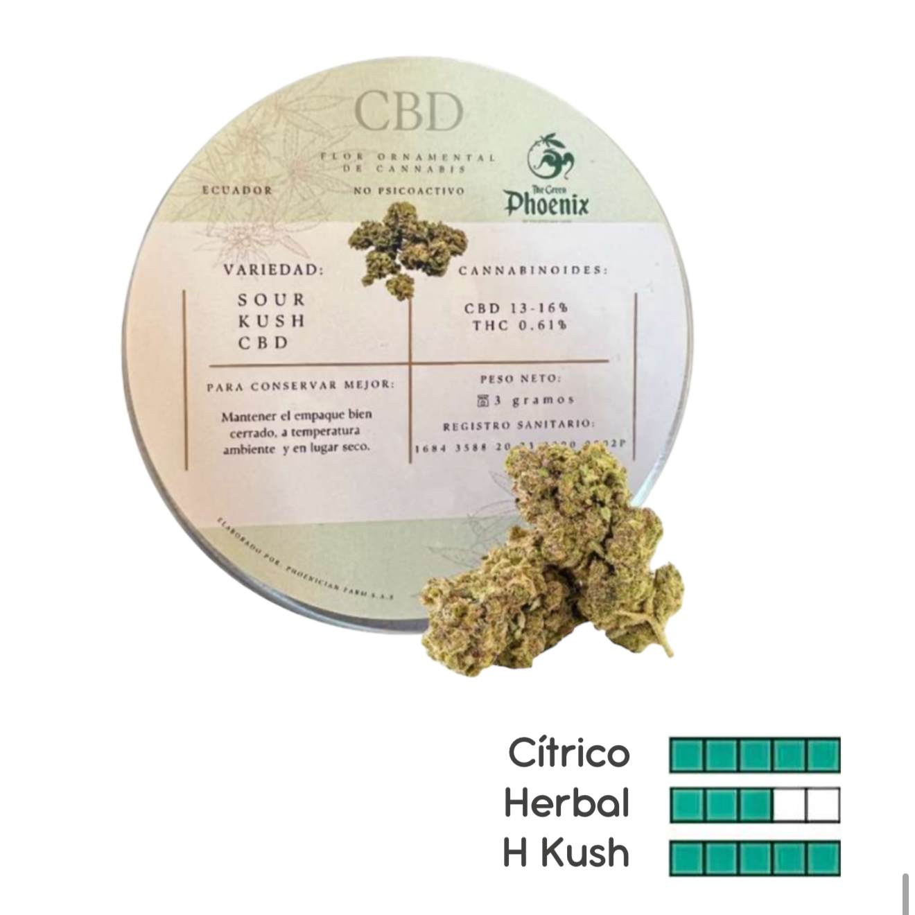 FLORES CBD SOUR KUSH 5g