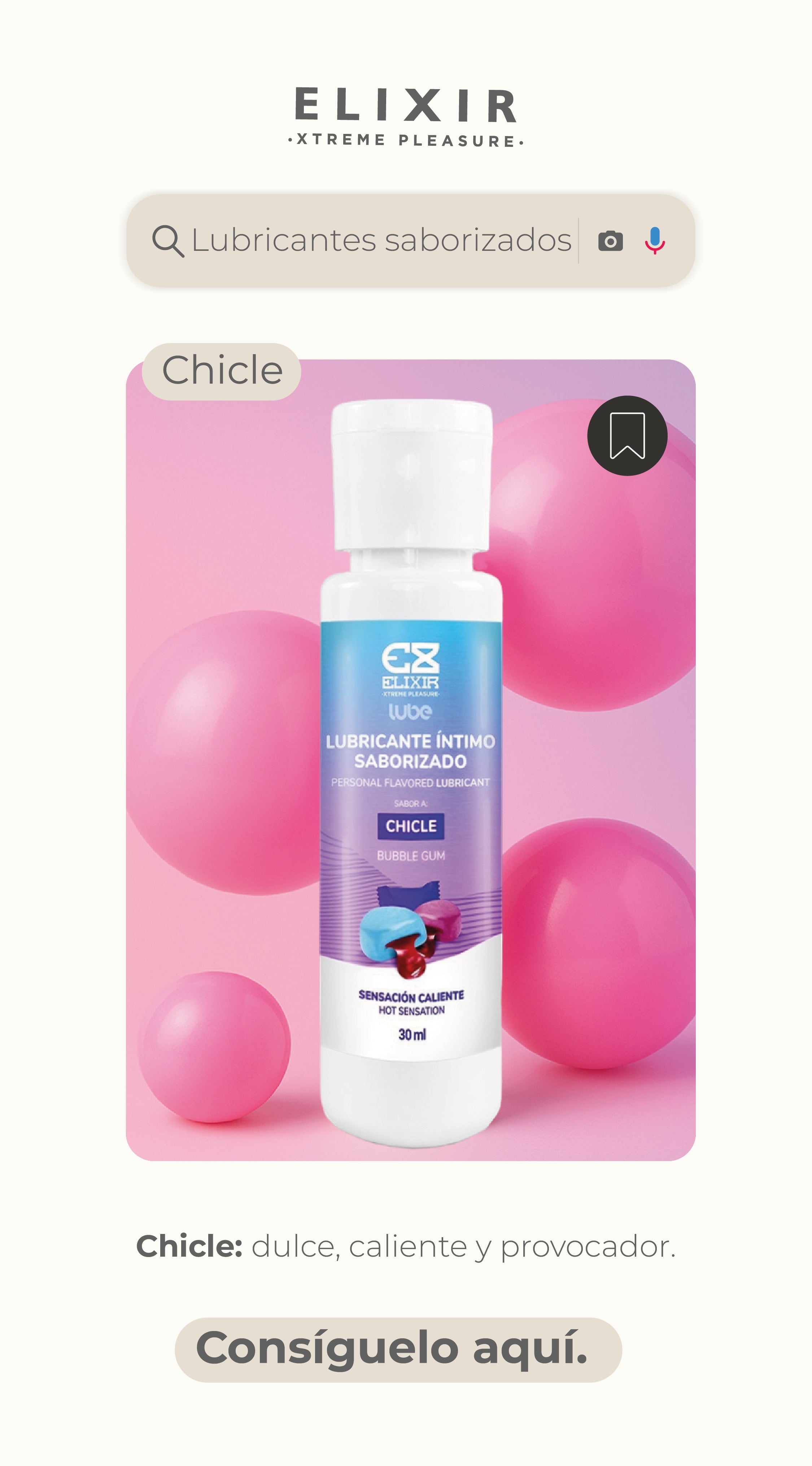 LUBRICANTE SABORIZADO CHICLE 30ml